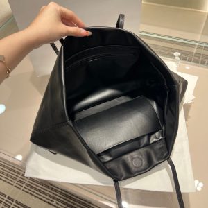 THE ROW Nuance minimalist shopper handbag travel carryall storage tote in saddle leather - 图片 9