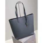 YSL minimalist open-top shoulder shopping tote chic resort beach tote in shiny calfskin - 图片 2