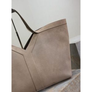 YSL Y minimalist shoulder storage tote summer resort beach tote with detachable clutch - 图片 4