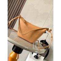 Loewe mini hammock hobo tote underarm baguette with dual strap for versatile carry