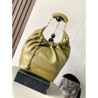 small Loewe squeeze ruched shoulder hobo tote bag with flamenco donut chain - 图片 4