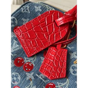 Louis Vuitton Speedy18 Bandoulière designer tote handbag cherry-printing lightweight mini shopper to - 图片 5