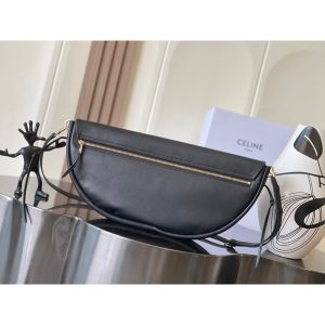 Celine triomphe halfmoon cocktail clutch stylish women's crossbody flap saddle bag magnetic closure - 图片 4