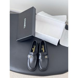 Chanel burgundy calfskin penny slip-on loafer size 35-40