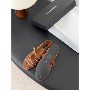 Chanel cystal-embellished Mary Jane Flat ballet pump size35-40