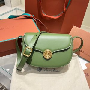 Loro Piana small Ghiera Shoulder Bag sling crossbody flap saddle messenger in structured shape - 图片 3