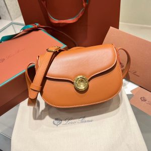 Loro Piana small Ghiera Shoulder Bag sling crossbody flap saddle messenger in structured shape - 图片 6