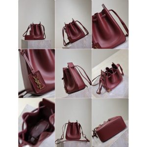 YSL canvas small drawstring buckle shoulder tote with removeable coin pouch - 图片 8