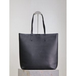 YSL chic resort beach tote minimalist open-top shoulder shopping tote in smooth calfskin - 图片 8