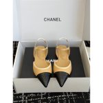 Chanel pointed flat slingback ballet daily casual leather pump summer sandal size35-40 - 图片 3