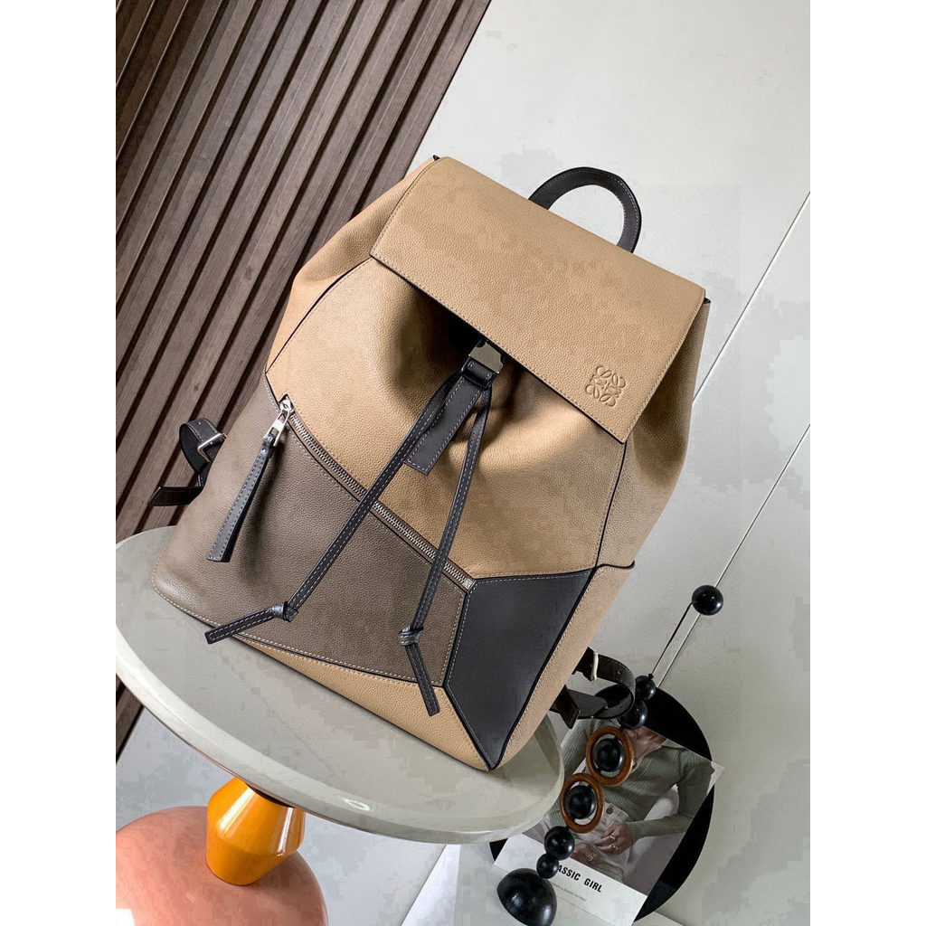ph-11134201-820le-mpa9cyfsdlvv6e.jpg large capacity Loewe puzzle drawstring backpack color-contrast rugged hiking rucksack - 图片 1