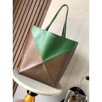 large Loewe minimalist puzzle tote spacious bucket handbag summer resort beach tote