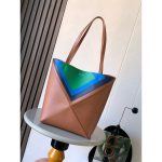 small Loewe fold puzzle tote roomy bucket shopper handbag travel keepall handbag in various color