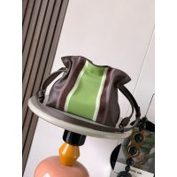 Loewe flamenco drawstring cloudy cosmetic clutch luck pouch crossbody bucket bag with coiled knot - 图片 4