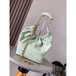 small Loewe squeeze ruched shoulder hobo tote bag with flamenco donut chain