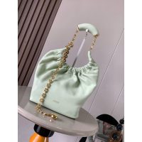 small Loewe squeeze ruched shoulder hobo tote bag with flamenco donut chain