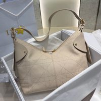 vintage Dior quilted halfmoon shoulder hobo tote underarm crikled baguette in dual size - 图片 8