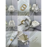 Dior caro quiled mini drawstring flap backpack boutique package - 图片 7