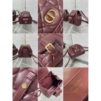 Dior caro quiled mini drawstring flap backpack boutique package - 图片 8