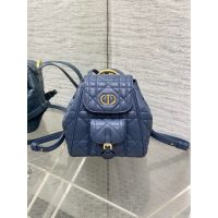 Dior caro quiled mini drawstring flap backpack boutique package - 图片 2
