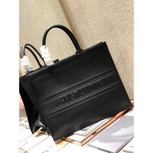 Dior large capacity leather booktote open shopper designer tote handbag resort beach bag - 图片 3