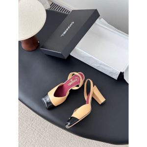 Chanel block heel slingback pumps size 35-40