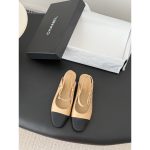 Chanel tow tone ankle strap flat ballet slingback size35-40 - 图片 5