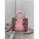 Dior exotic lizard-effect mini top handle bag with structured shape