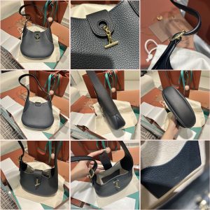 Loro Piana small Bobbin shoulder Bag halfmoon underarm hobo tote full boutique package - 图片 9