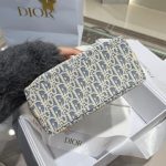 Dior D journey jacquard vintage small shoulder baguette tote - 图片 2