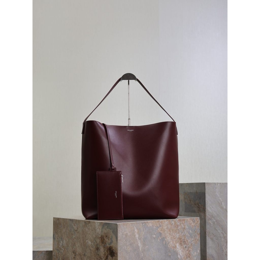 ph-11134201-820lf-mpa8wsxw9t6q0b.jpg YSL refined open bucket hobo tote minimalist urban casual shoulder shopper tote with matched pouch - 图片 1