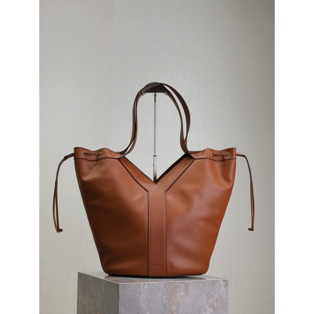 ph-11134201-820lf-mpa8z63kllhq16.jpg YSL Y-shape drawstring shoulder shopping tote slouchy vintage underarm hobo tote full package - 图片 1