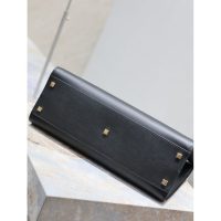 YSL Manhattan structured shoulder tote in smooth box leather with protective studs - 图片 5