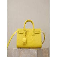 YSL small Sac De Jour structured shopper handbag in Python effect calfskin
