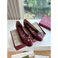 Gucci bow-detailed flat ballet boat shoes glossy capped slipon pump size35-40 - 图片 3