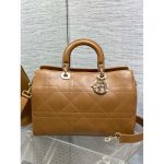 refined large Dior D-joy east-west shopper handbag travel cabin boarding luggage in lambskin