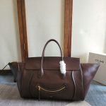 celine large new luggage handbag convertible shopper tote in lambskin
