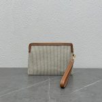 Celine canvas casual wristlet clutch versatile zipper coin pouch smartphone makeup pouch - 图片 5