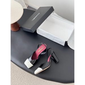 Chanel block heel slingback pumps size 35-40