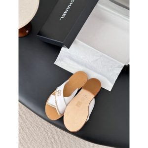 Chanel women's flat sandals summer beach shoes slipper size35-40