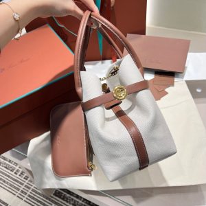 Loro Piana small Bale handbag convertible travel shopper tote with zipper coin pouch - 图片 5