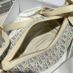 Dior D journey jacquard vintage small shoulder baguette tote - 图片 7
