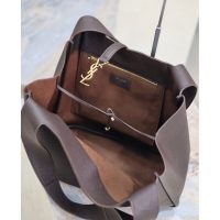 YSL Lee 5A7 bea shoulder shopping tote in pebbled calfskin - 图片 9