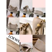 Loewe Ola shoulder underarm baguette delicate handy party pouch cosmetic clutch with donut chain - 图片 7
