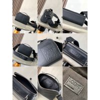 Mini Loewe double-zip Crossbody Camera smartphone Bag with jacquard wide strap - 图片 9