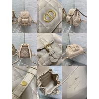 Dior caro quiled mini drawstring flap backpack boutique package - 图片 9