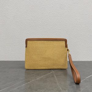 Celine canvas casual wristlet clutch versatile zipper coin pouch smartphone makeup pouch - 图片 8