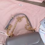 MIu dual strap underarm bagutte shoulder crossbody flap messenger bag with pushlock clasp - 图片 8