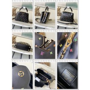 Louis Vuitton capucine bb top handle bag spacious shopper handbag with protective feet - 图片 5