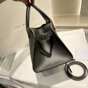 The Row Margaux 10 slouchy soft shopper handbag in box leather with protective feet - 图片 7